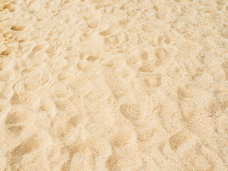 Nature travel background, sand beach close up texture summer desert zen garden coast ocean for...