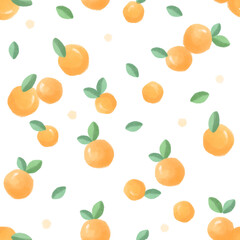 Seamless Orange Pattern Doodle.eps