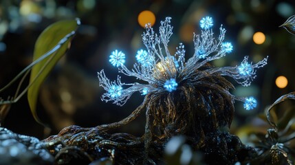 Bioluminescent, otherworldly plant