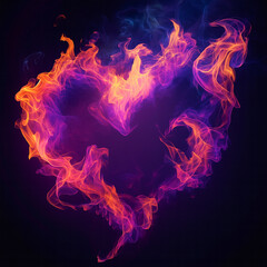 Suspiciously burning fire: passionate love, love image implying cheating or adultery, image of celebrity infidelity, image of dangerous love, background material for matching apps and marriage activit