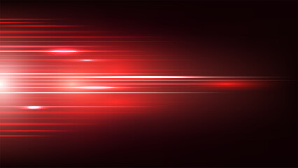 technology background with abstract red light streaks and motion blur effect, digital glowing neon design for modern template, speed energy concept in dark space