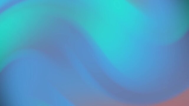 Abstracts Serene teal and blue gradient animation featuring smooth, flowing transitions and soft lighting effects
