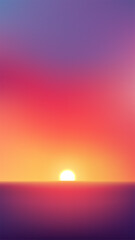 sunset ocean sea sky nature background with vibrant orange and red hues above calm dark water at twilight for travel tropical vacation serene seascape and landscape concepts