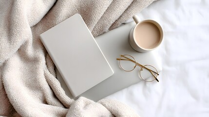 A stock photo illustrating authentic flatlay notebooks