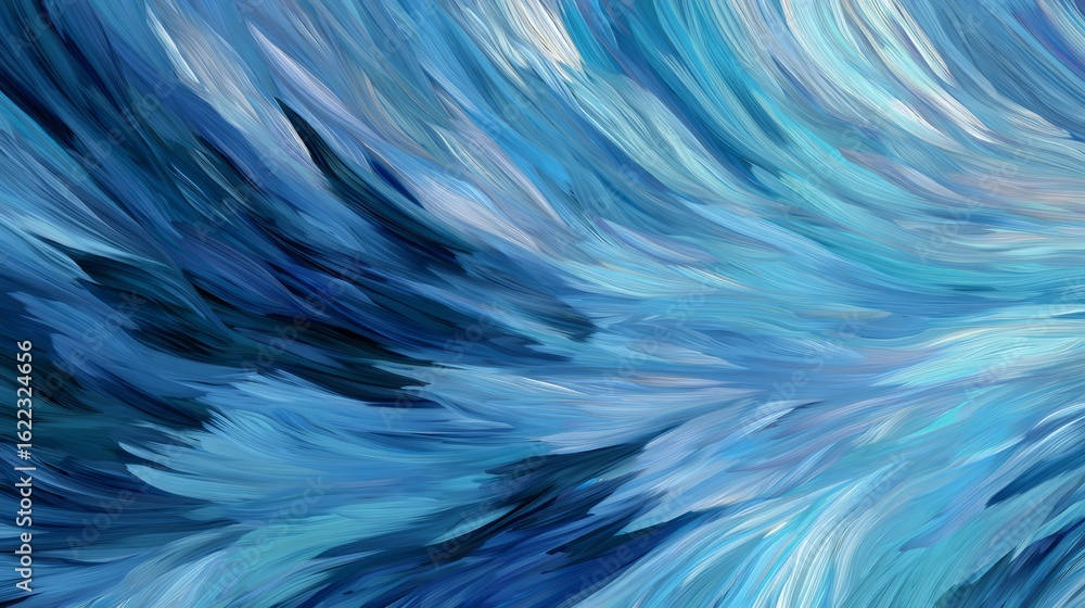 Poster abstract blue background resembling brush strokes creating a dynamic and flowing pattern, suitable f