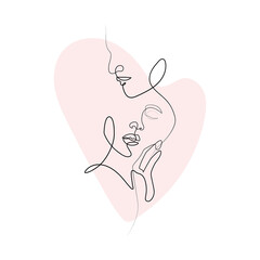 One line drawingAesthetic love?3.eps