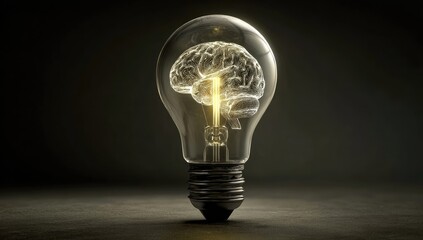 Illuminated brain inside a lightbulb (4)