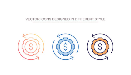 Payment Process icon design with white background stock illustration