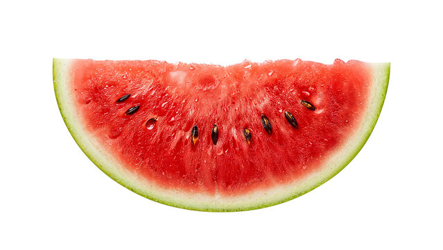 Fresh juicy watermelon slice with seeds isolated on the transparent background, summer refreshment, healthy sweet fruit concept - Powered by Adobe