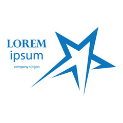 Fototapeta premium successful victory star logo design