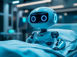 selective focus on automatic bedroom cleaning