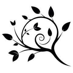 tiny petal scatter from flower wall art minimalist black silhouette decorative design