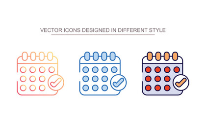 Check Event icon design with white background stock illustration