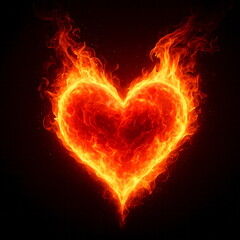 Realistic heart flame material: heart for passionate love, motivation, valentine, mental health and other designs.