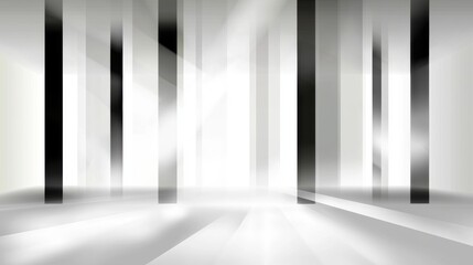 A minimalist black and white abstract composition.
