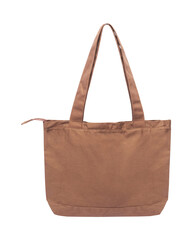 brown tote bag isolated on transparent background