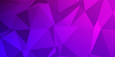 Obraz premium Multicolor purple, pink polygonal illustration, which consist of triangles. Geometric background in Origami style with gradient. Triangular design for your business.