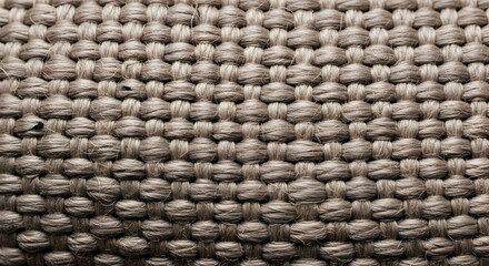 Closeup of Interwoven Grey Textile Fibers Showing Detailed Texture