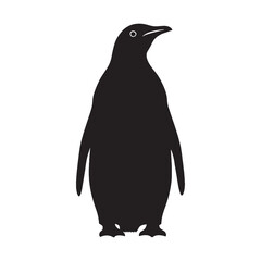 Adorable Penguin Silhouette – Penguin Vector Art Featuring Iconic Antarctic Form – Penguin Illustration – Bird Silhouette – Silhouette of Penguin

