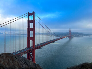 The Golden Gate Bridge is a beautiful sight to see