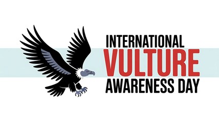 Fototapeta premium International vulture awareness day with eagle illustration