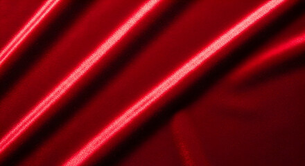 Luxurious Red Fabric with Diagonal Folds and Subtle Highlights