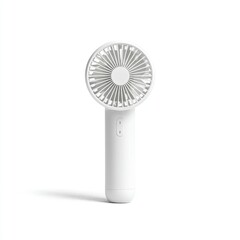 White portable fan, circular blades