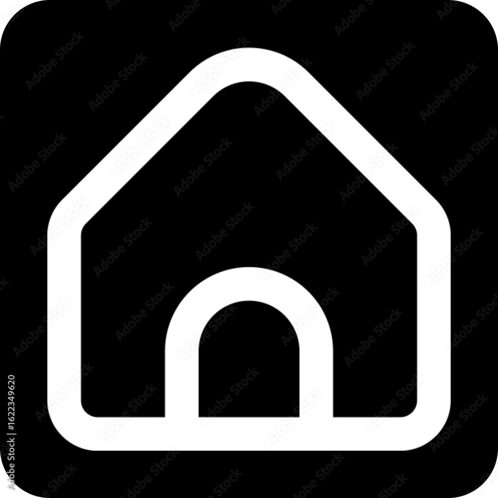 Poster simple home icon for main page navigation