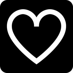 Outline heart icon for like and favorite