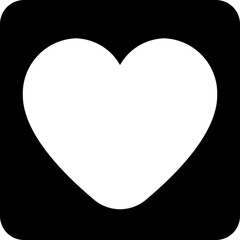 Red heart icon for love and favorites
