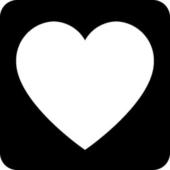 Modern heart icon for health and affection
