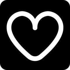 Classic heart icon for love and likes