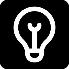 Light bulb icon for ideas and innovation