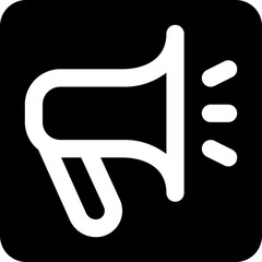 Megaphone icon for announcements and marketing