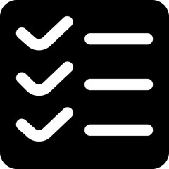 Checklist icon for tasks and completion