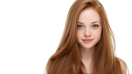 Naklejka premium Woman with long flowing hair, a captivating portrait of beauty, style, and hair care.