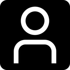 Outline user icon for minimalist design