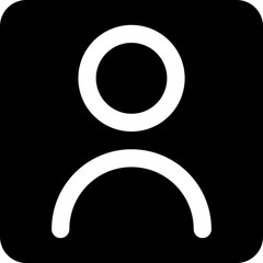 Classic user icon for profiles and accounts