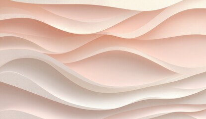 Abstract wavy layers of light peach and cream