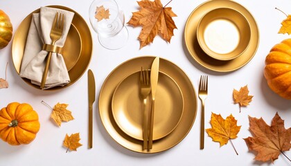 Elegant Autumn Thanksgiving Table Setting
