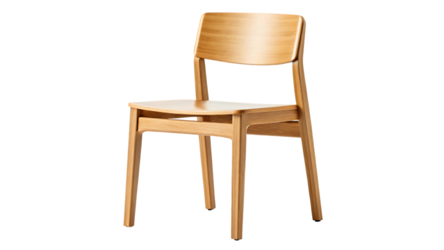 modern wooden chair isolated on white background for educational and office settings isolated on white background