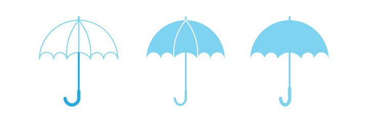 umbrella icon set vector