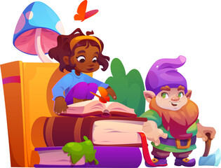 Boy Sitting on Books