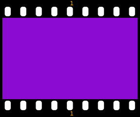 Black and White Filmstrip Purple Copy Space
