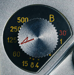 Vintage camera elements close-up