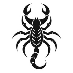 Tribal scorpion black vector on white background.