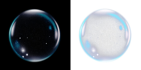 Bubble, ball, glasses, sphere, soap form colorful PNG shine. This PNG Overlay adds transparent rainbow light, perfect for playful, summer, and dreamy design visuals.