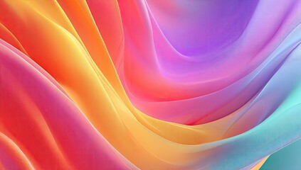 Abstract vibrant fabric folds.  Soft, flowing, colorful drapes in a spectrum of hues