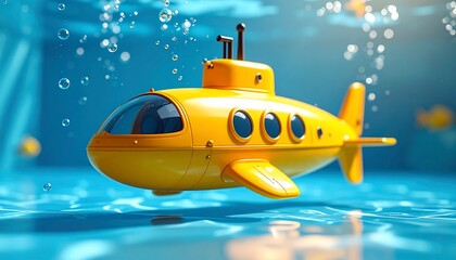 Submarine Adventure: A Yellow Submarine's Underwater Journey