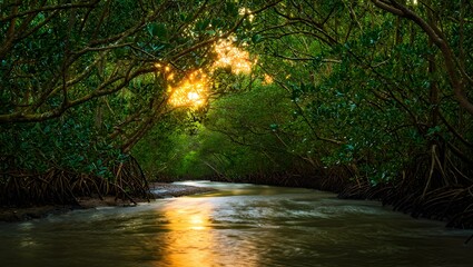 Twilight Currents Through the Mangrove Maze